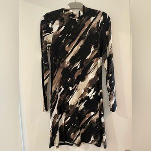 Tart mini dress, size S, like new, brown, black and white.